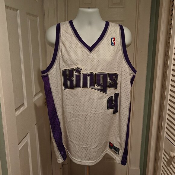Vintage Nike Sacramento Kings Chris Webber Jersey #4 Men's XL NBA White Purple - Picture 2 of 14